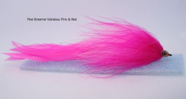 Pike Streamer Marabou Pink & Red